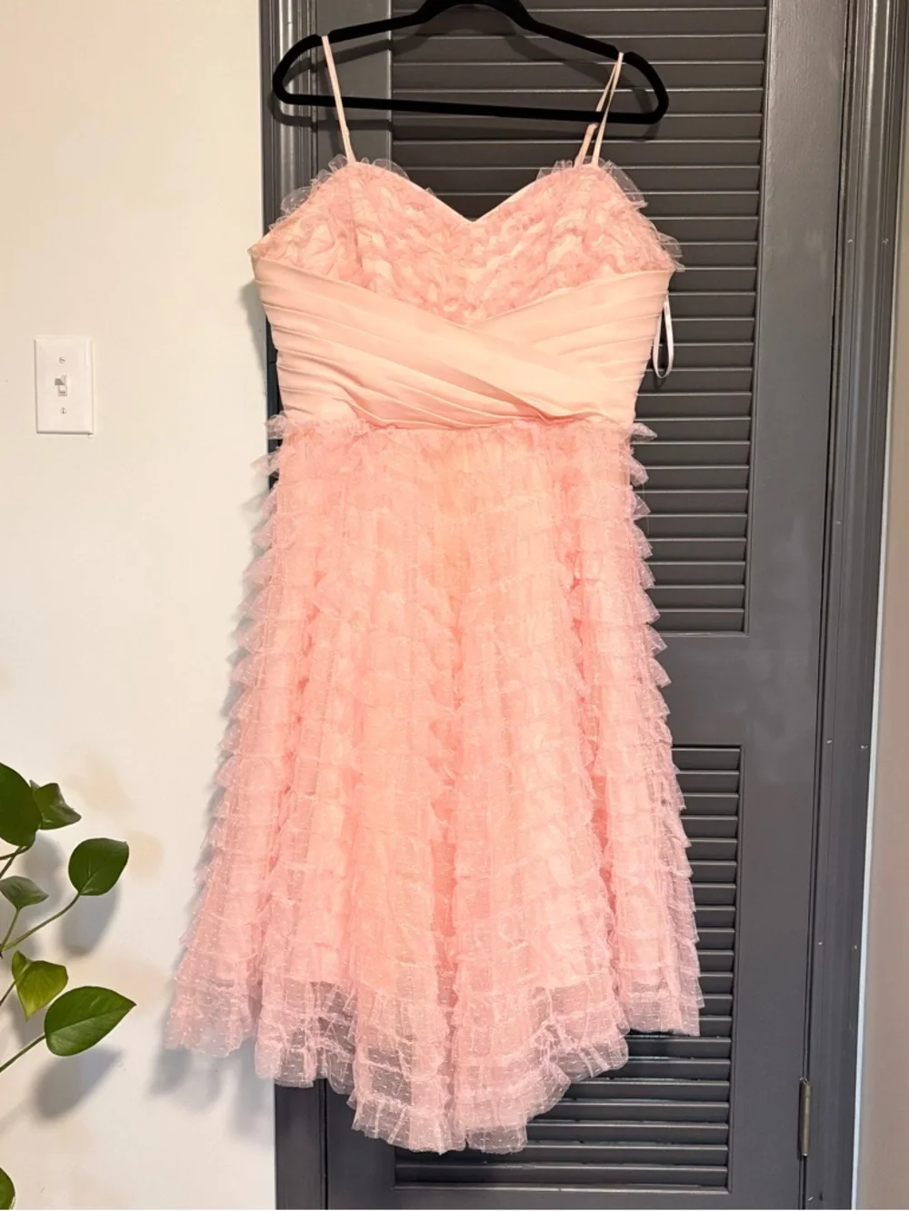 green emerald velvet dress Vintage Light Dusty Pink Embroidered Gown - XS/2